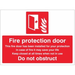Fire Protection Door Do Not Obstruct