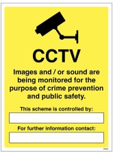 CCTV Images / Sound Being Monitored for the Purpose of Crime