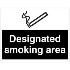 Designated Smoking Area (White / Black)
