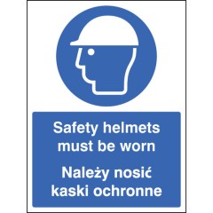 Safety Helmets Must be Worn (English / Polish)