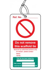 Scaffold Tie Test - Double Sided Tags (Pack of 10)