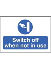 Switch Off When Not in Use - Label