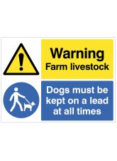 Warning - Farm Livestock - Dogs must be Kept on a Lead