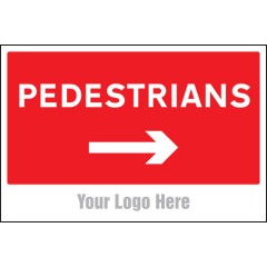 Pedestrians - Arrow Right - Add a Logo - Site Saver