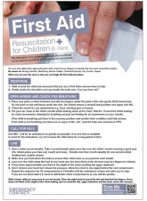 Resuscitation for Children - First Aid Poster