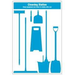 Cleaning Station Shadow Board (8 piece)