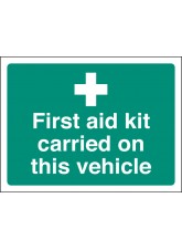First Aid Kit Carried On this Vehicle - Window Sticker