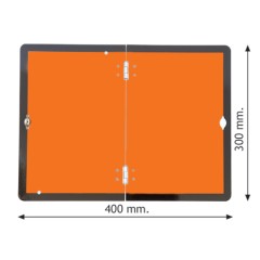Folding Hazard Warning - Vehicle Plate - Reflective Aluminium