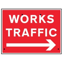 Re-Flex Sign - Works Traffic Arrow Right