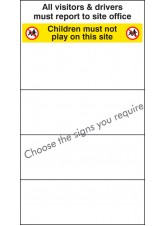 Custom Site Safety Board - Select 4 Safety Messages