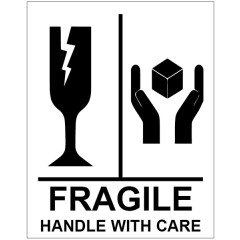 Fragile Handle with Care - Labels (Roll of 250)