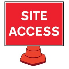 Site Access - Reflective Cone Sign