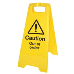 Caution - Out of Order - Self Standing Floor Sign