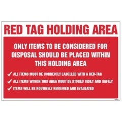 Red Tag Holding Area Items for Disposal