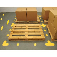 Feet - Yellow Floor Markers (Pack of 10)