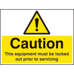 Caution - this Equipment Must be Locked Out Prior to Servicing