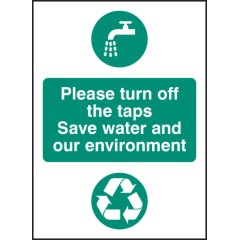 Please Turn Off the Taps - Self Adhesive Vinyl Water and Environment