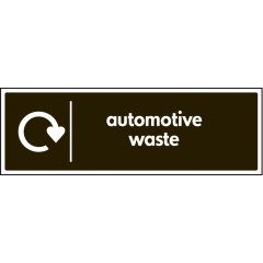 Automotive Waste - WRAP Recycling Sign