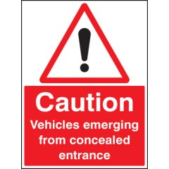 Caution - Vehicles Emerging from Concealed Entrance
