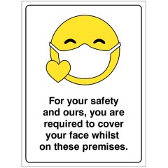 Emoji Icon - Cover your Face whilst on these Premises