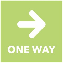 One Way - Arrow Right - Green Floor Graphic