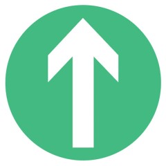 Arrow - Green - Floor Graphic (Circle)