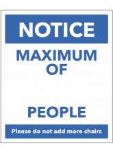 Notice - Maximum of *Blank Space* People