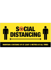 Social Distancing - Biohazard Pictogram - Sign / Banner