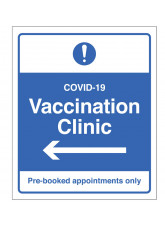 COVID-19 Vaccination Clinic - Pre-booked appointments only (arrow left)