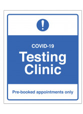 COVID-19 Testing - Pre-booked appointments only (arrow right)