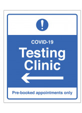 COVID-19 Testing - Pre-booked appointments only (arrow left)