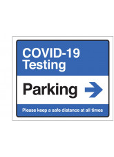 COVID-19 Testing - Parking (arrow right)