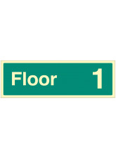 "Floor 1" - Floor Level Dwelling ID Signs