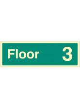 "Floor 3" - Floor Level Dwelling ID Signs