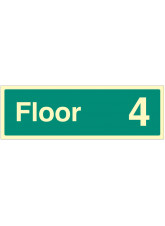 "Floor 4" - Floor Level Dwelling ID Signs