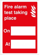 Fire Alarm Test - Adapt-a-Sign