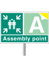 Special Assembly Point - Aluminium with Channelling - 600 x 400mm