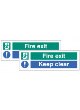 Fire Exit - Keep Clear Double Sided Window Sticker
