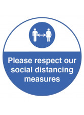 Respect Social Distancing Floor Graphic - 1m / 2m / Generic Distance Options