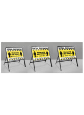 Social Distancing Road Frame Sign - 1m / 2m / Generic Distance Options