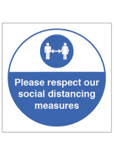 Respect Social Distancing Sticker - 1m / 2m / Generic Distance Options
