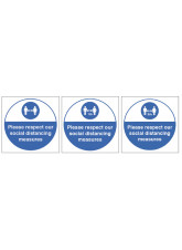 Respect Social Distancing Sticker - 1m / 2m / Generic Distance Options
