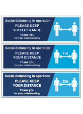 Social Distancing in Operation - 1m / 2m / Generic Distance Options