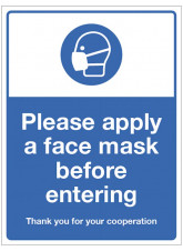Apply a Face Mask before Entering