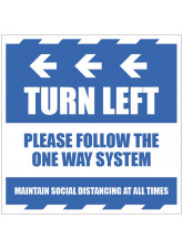 Turn Left - Arrow Left - Follow the One Way System