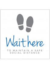 Wait here to maintain social distance - Floor Graphic
