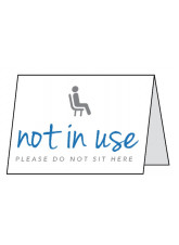 Not in Use - Please do not sit here - Double Sided Table Cards