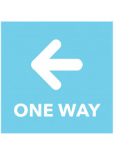 One Way - Arrow Left - Blue Floor Graphic