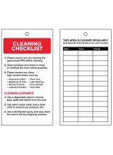 COVID-19 Cleaning Safety Tag