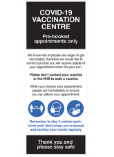 COVID-19 Vaccination Centre - Roller Banner